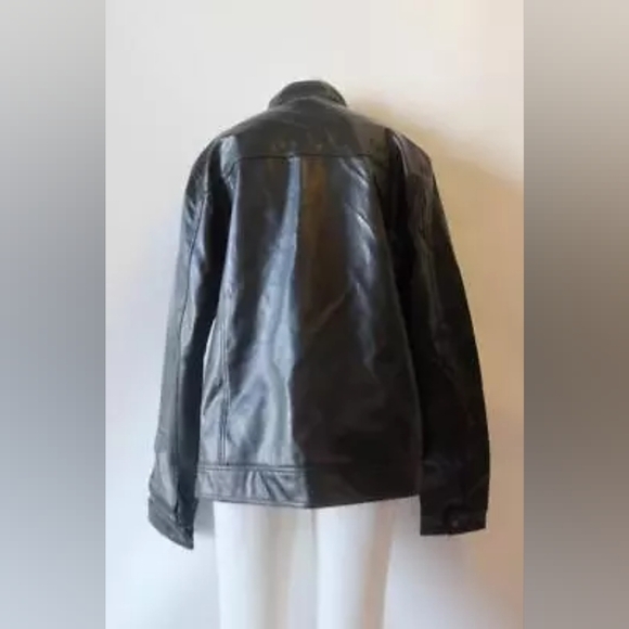 Collezioni Italia Black Full Zip Leather Jacket - Picture 2 of 6